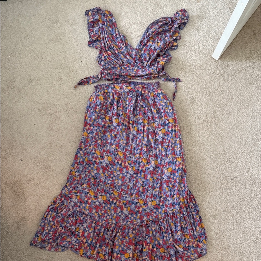Free People Multicolor Floral Maxi Dress
